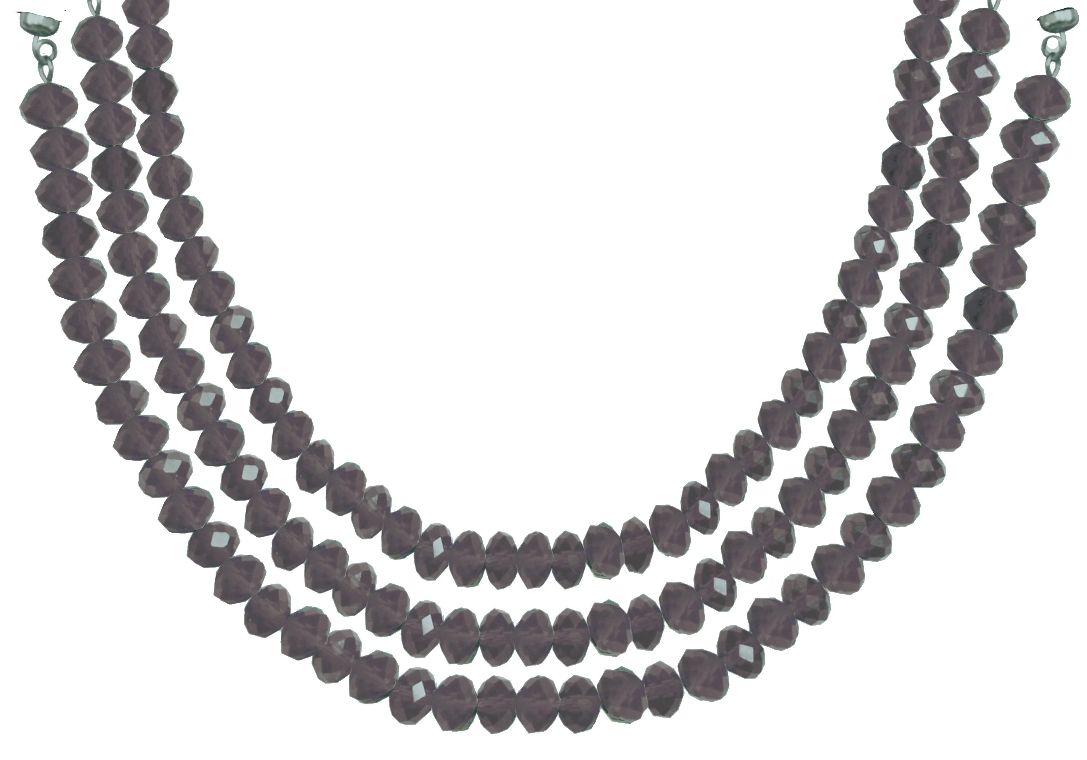 12" SILVER CRYSTAL BEAD MAGNETIC CHANDELIER GARLAND (Set/3)