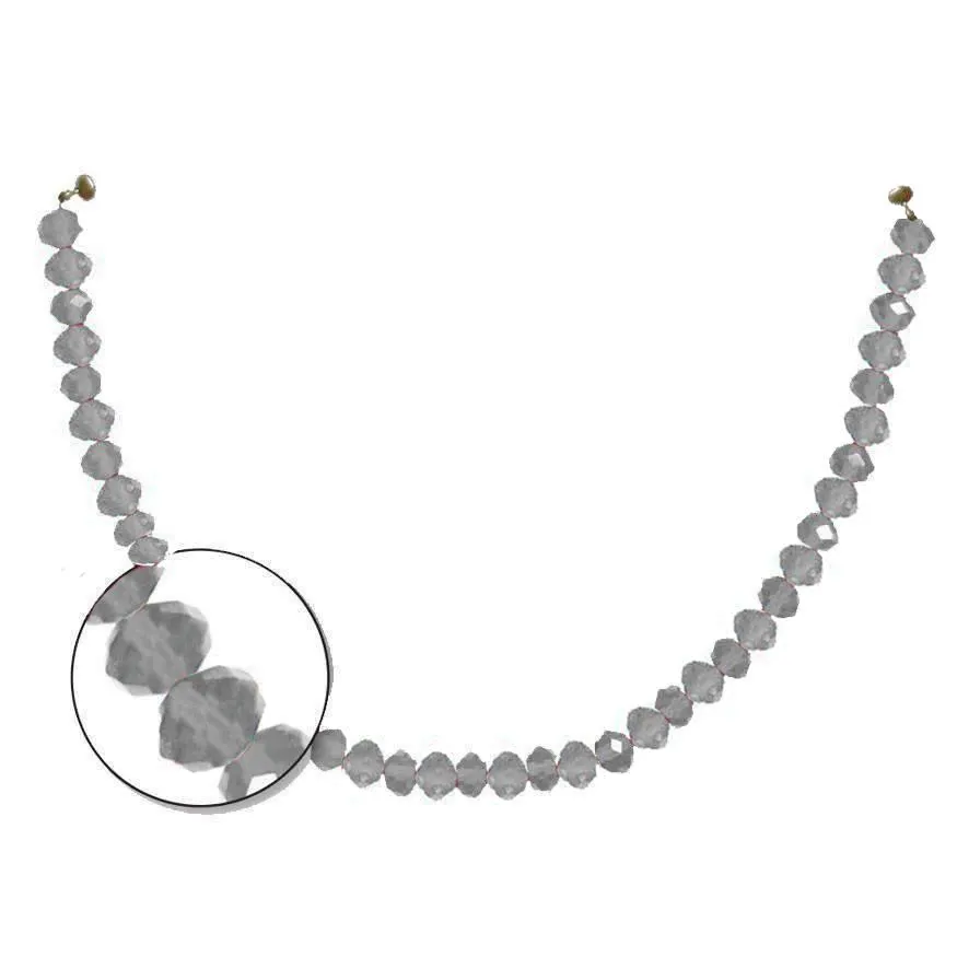 12" SILVER CRYSTAL BEAD MAGNETIC CHANDELIER GARLAND (Set/3)