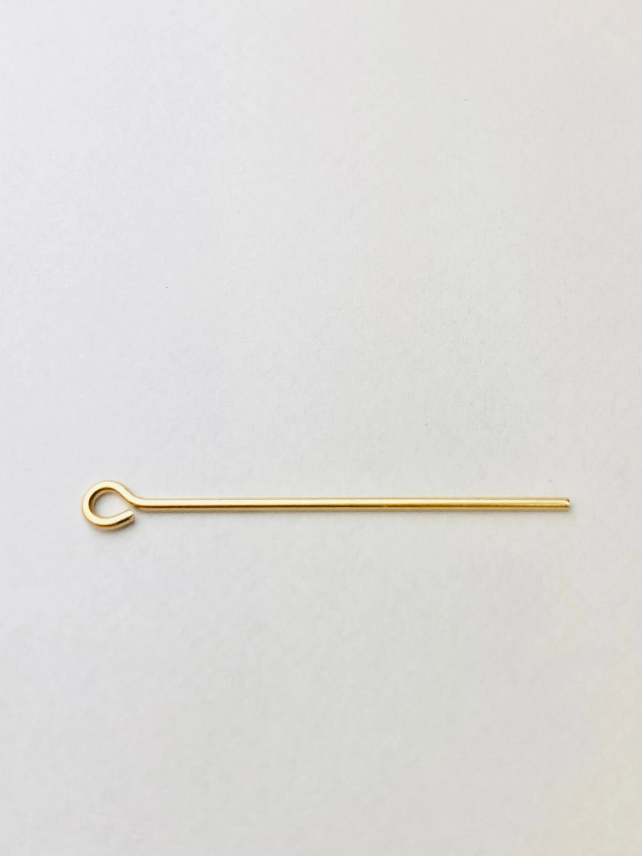14k gold filled, eye pin, 329C - 1.00 (14KGF)  Eye pins, 029 “X1”  24 gauge wire, 14k gold filled