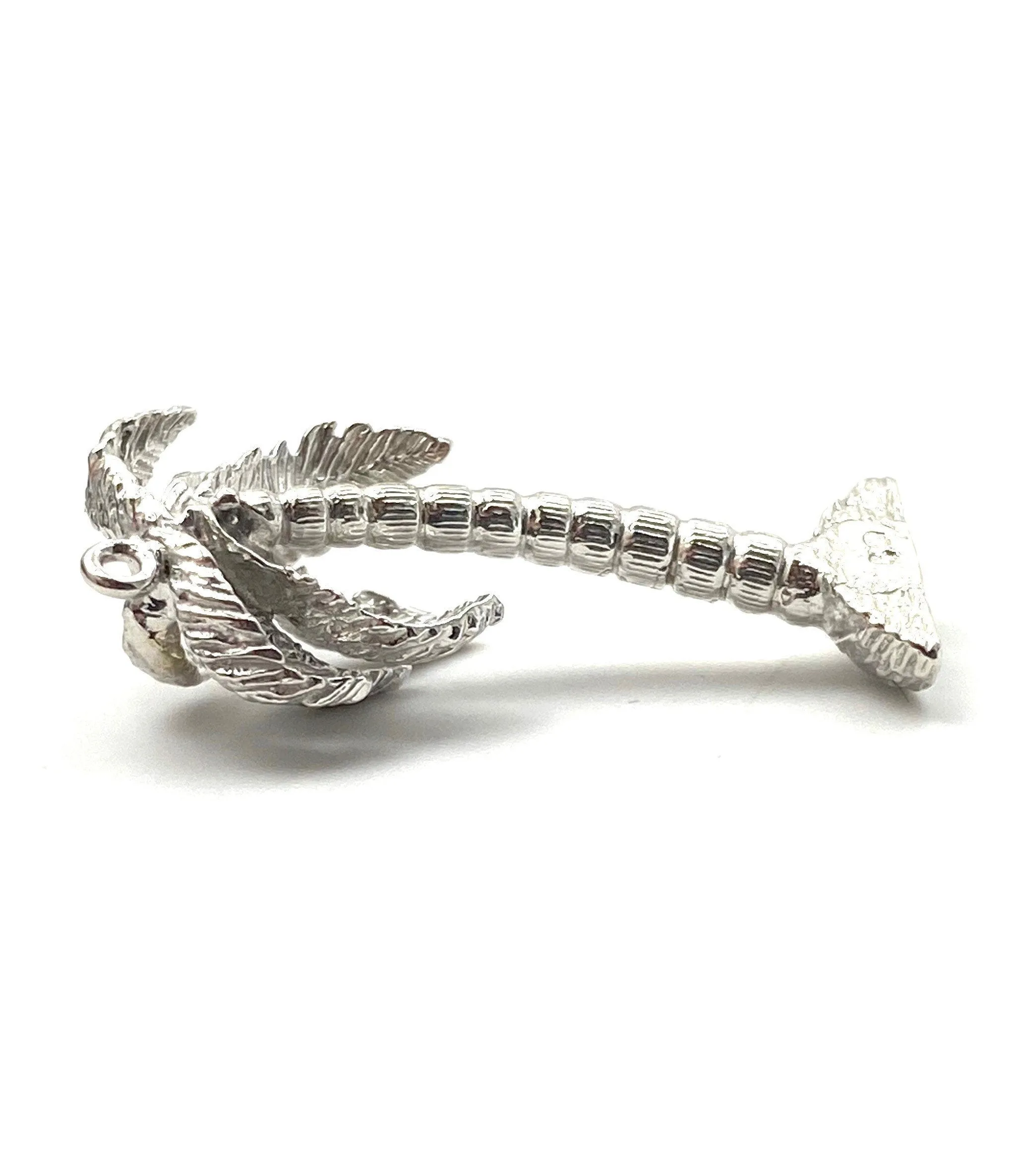 14K solid white gold, rose gold and yellow gold palm tree charm, SKU# L-90