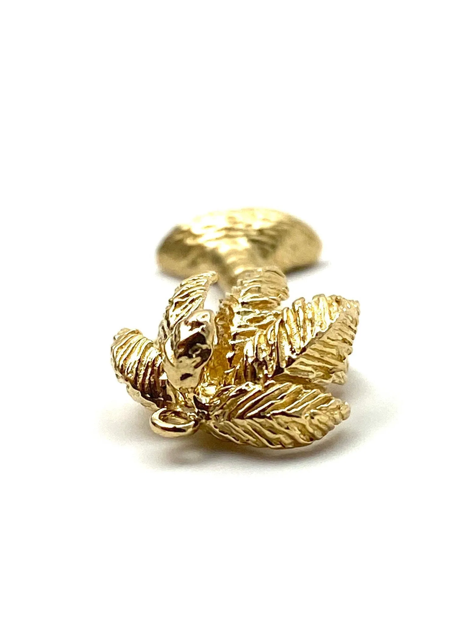 14K solid white gold, rose gold and yellow gold palm tree charm, SKU# L-90