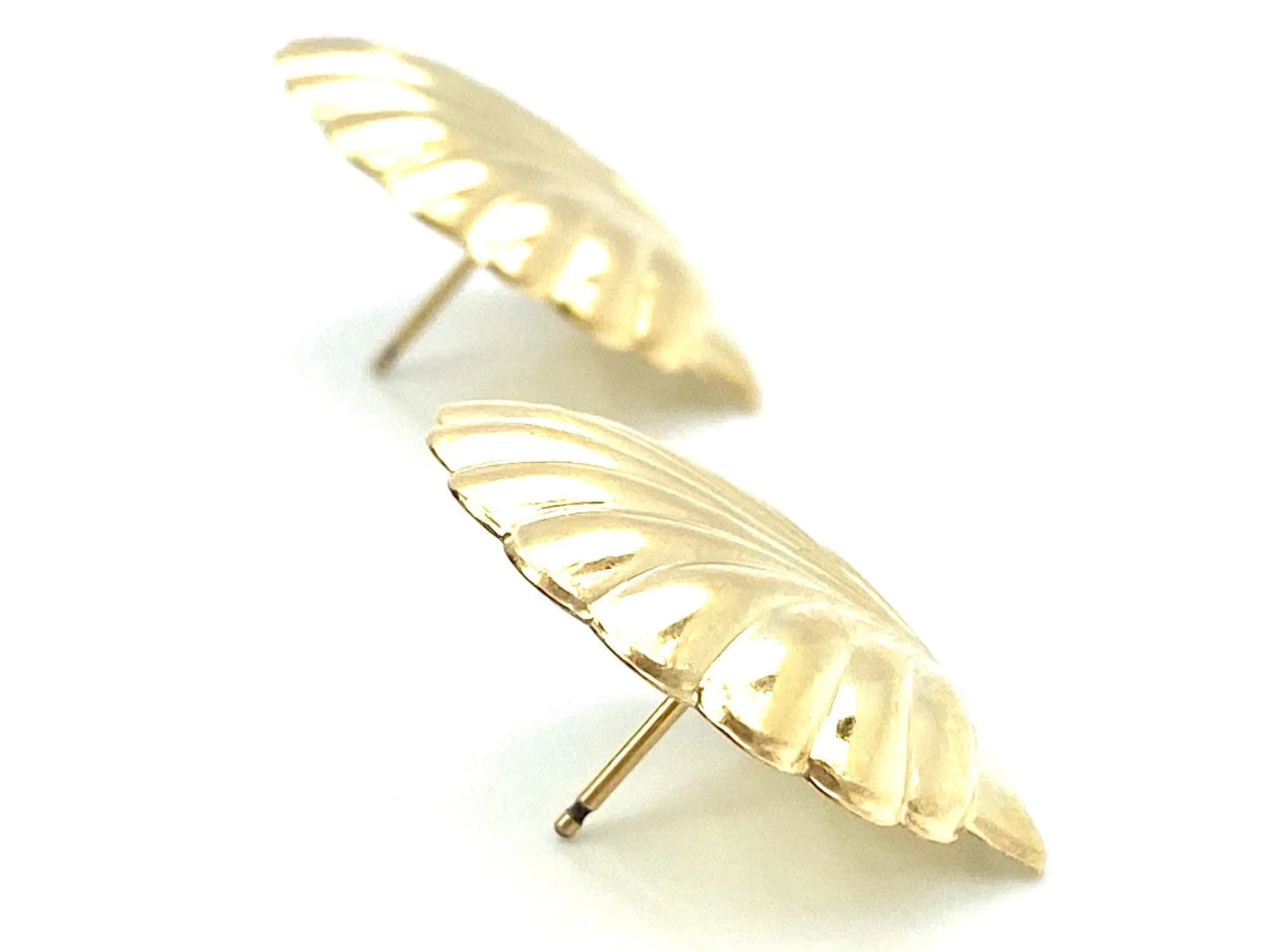 14KGF Seashell Studs , Sku#E57-1