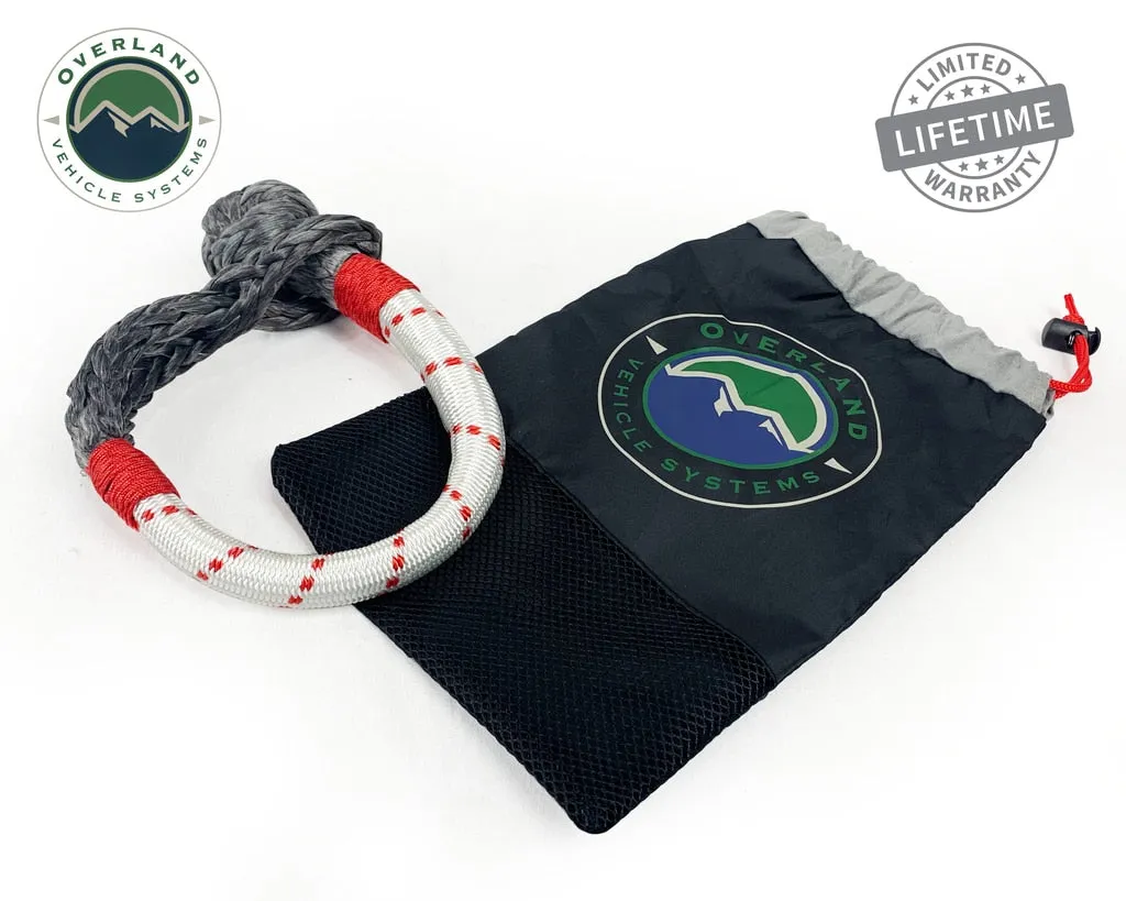 23 Inch Soft Shackle 7/16 Inch Diameter Combo Pack 41,000 lb and 4.0 Inch Recovery Ring Overland Vehicle Systems