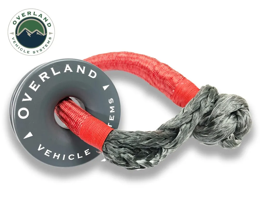23 Inch Soft Shackle 7/16 Inch Diameter Combo Pack 41,000 lb and 4.0 Inch Recovery Ring Overland Vehicle Systems