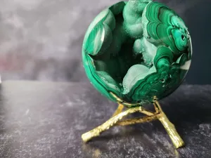4 lb Malachite Druzy Sphere