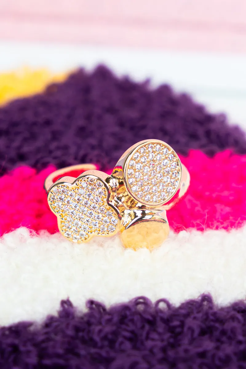 All The Luck Cubic Zirconia Goldtone Ring