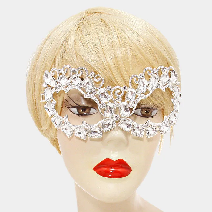 Amara Crystal Cluster Masquerade Mask