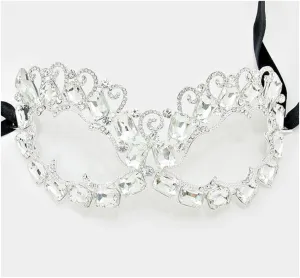 Amara Crystal Cluster Masquerade Mask