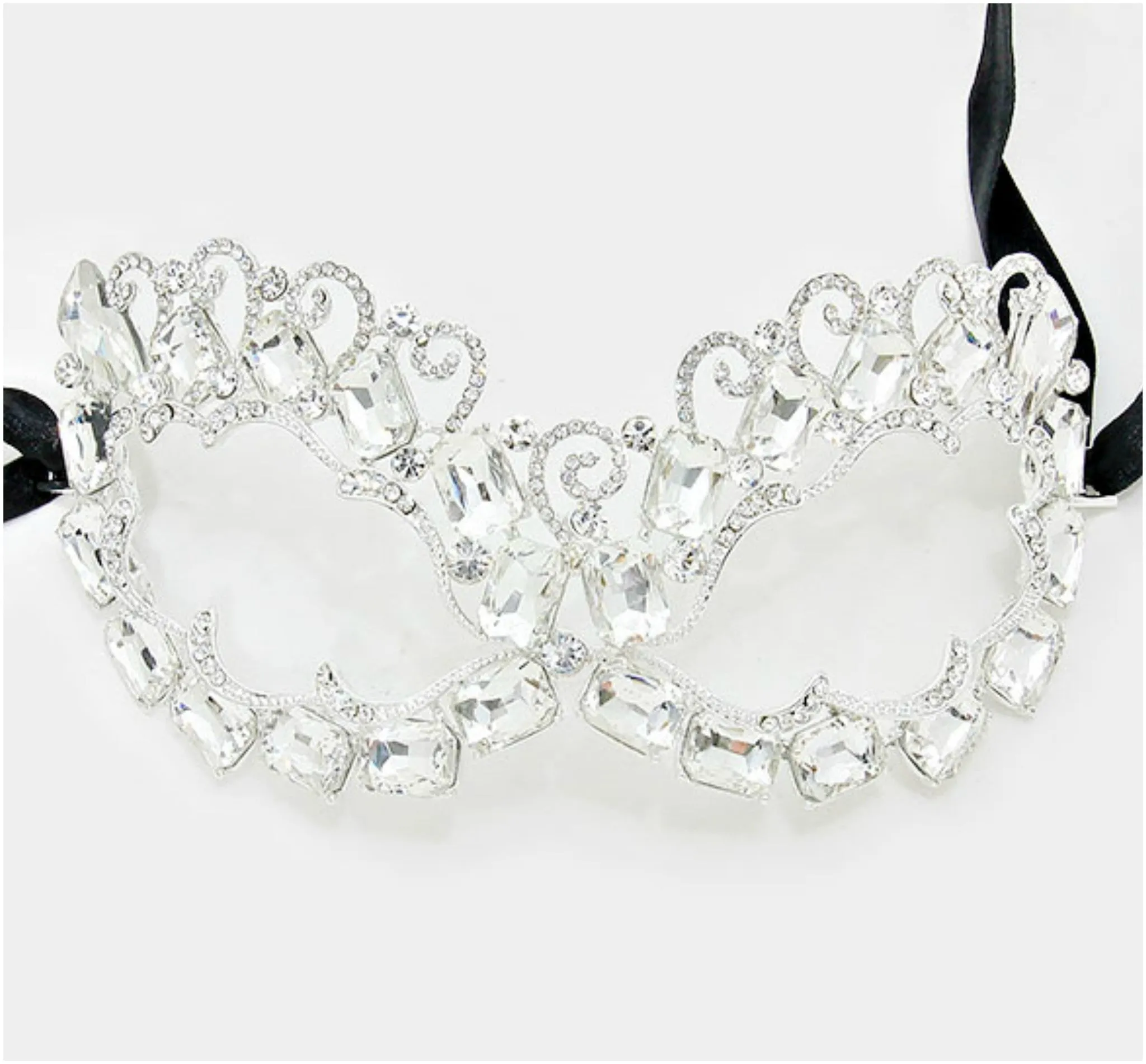 Amara Crystal Cluster Masquerade Mask