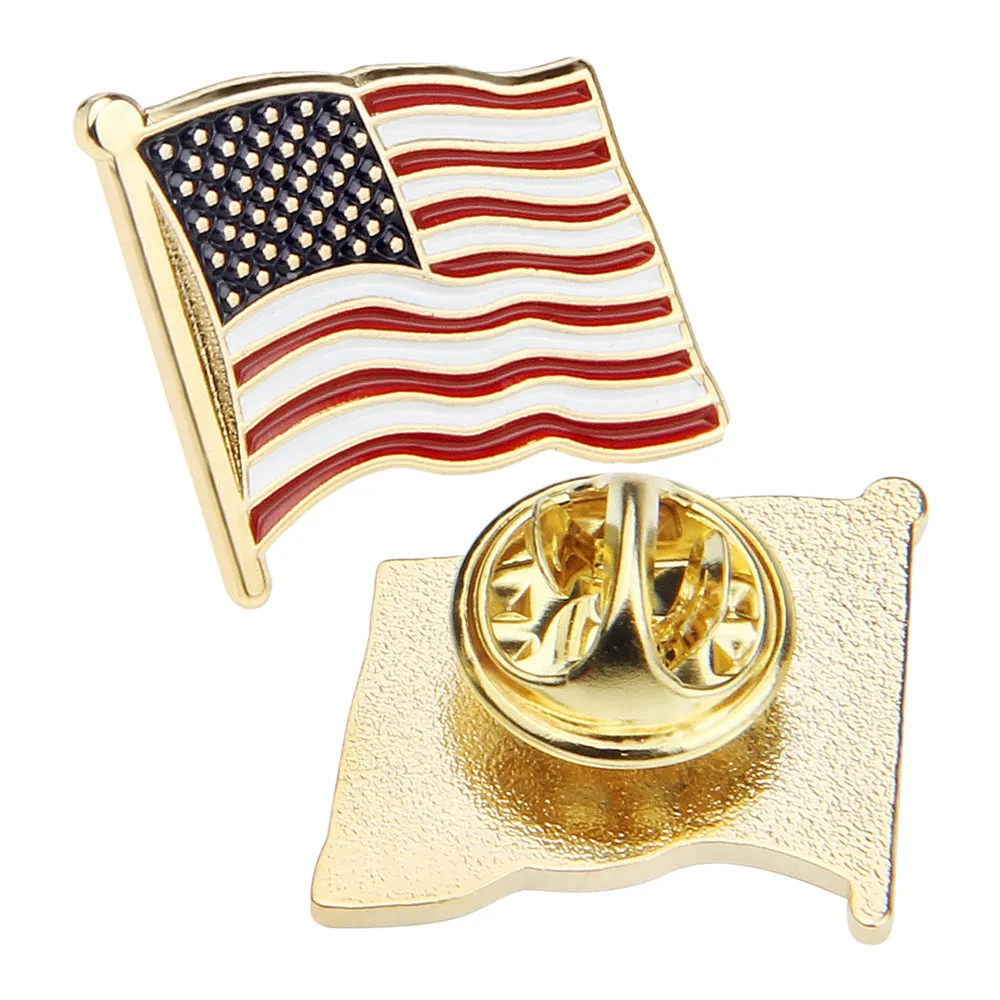 American Flag Pin with Flag Shape