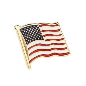 American Flag Pin with Flag Shape