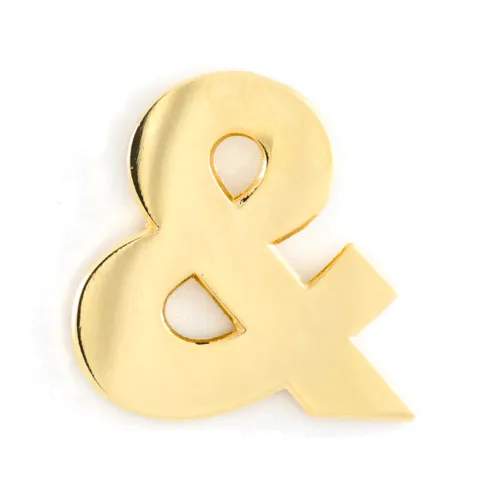 Ampersand Enamel Pin