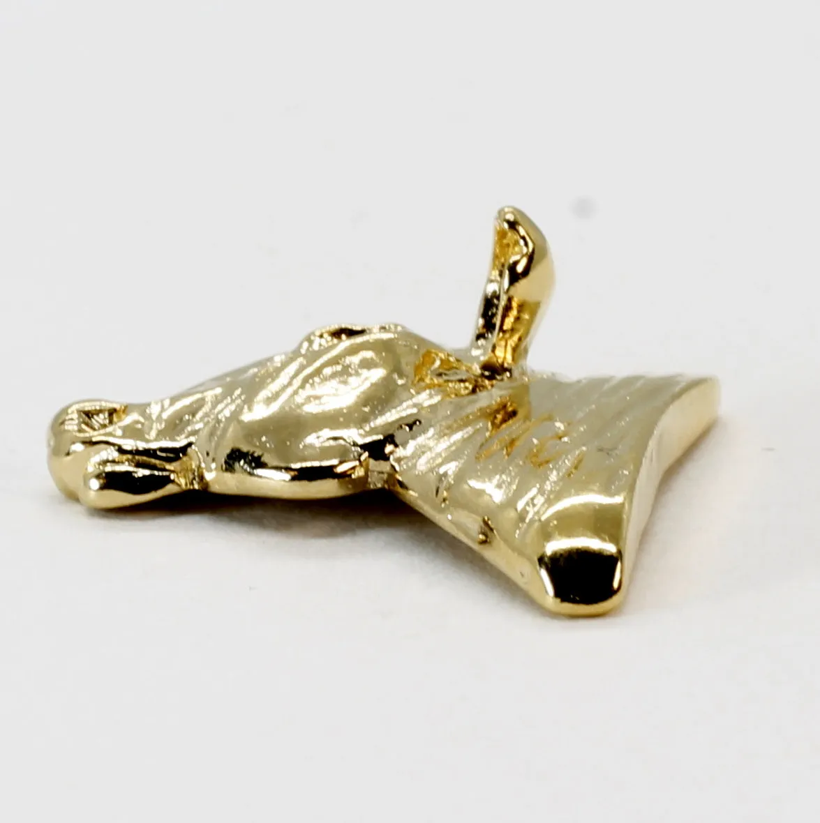 Angus Bull Tie Tack or Lapel Pin For Him with 14kt Gold Vermeil Head of Angus Bull