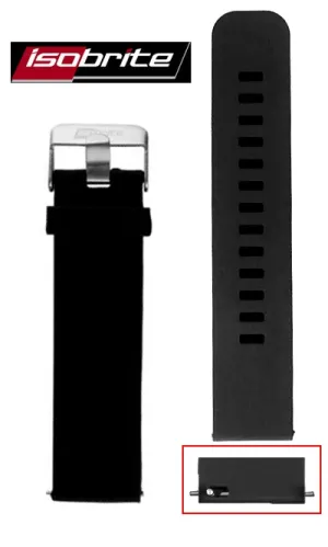 Armourlite IsoBright Silicone Rubber Dive Strap, Quick Release Pins, 22 mm Lug, AL1500QR