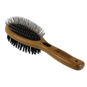 Bamboo Groom Combo Brush with Bristles & Pins