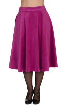 Banned Velvet Dreams 50's Swing Skirt Purple