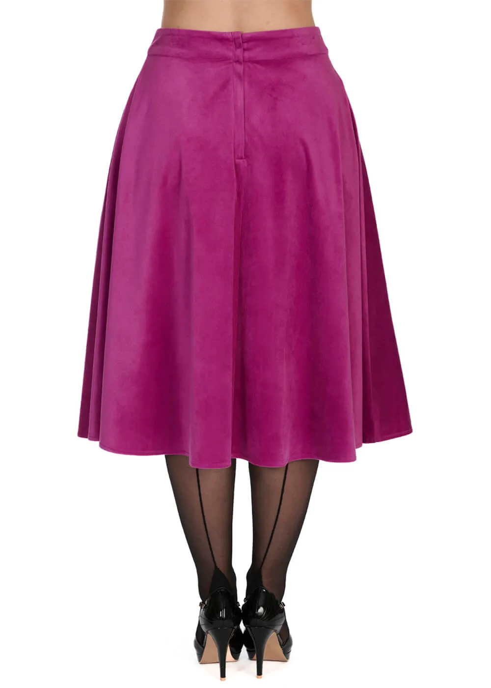 Banned Velvet Dreams 50's Swing Skirt Purple