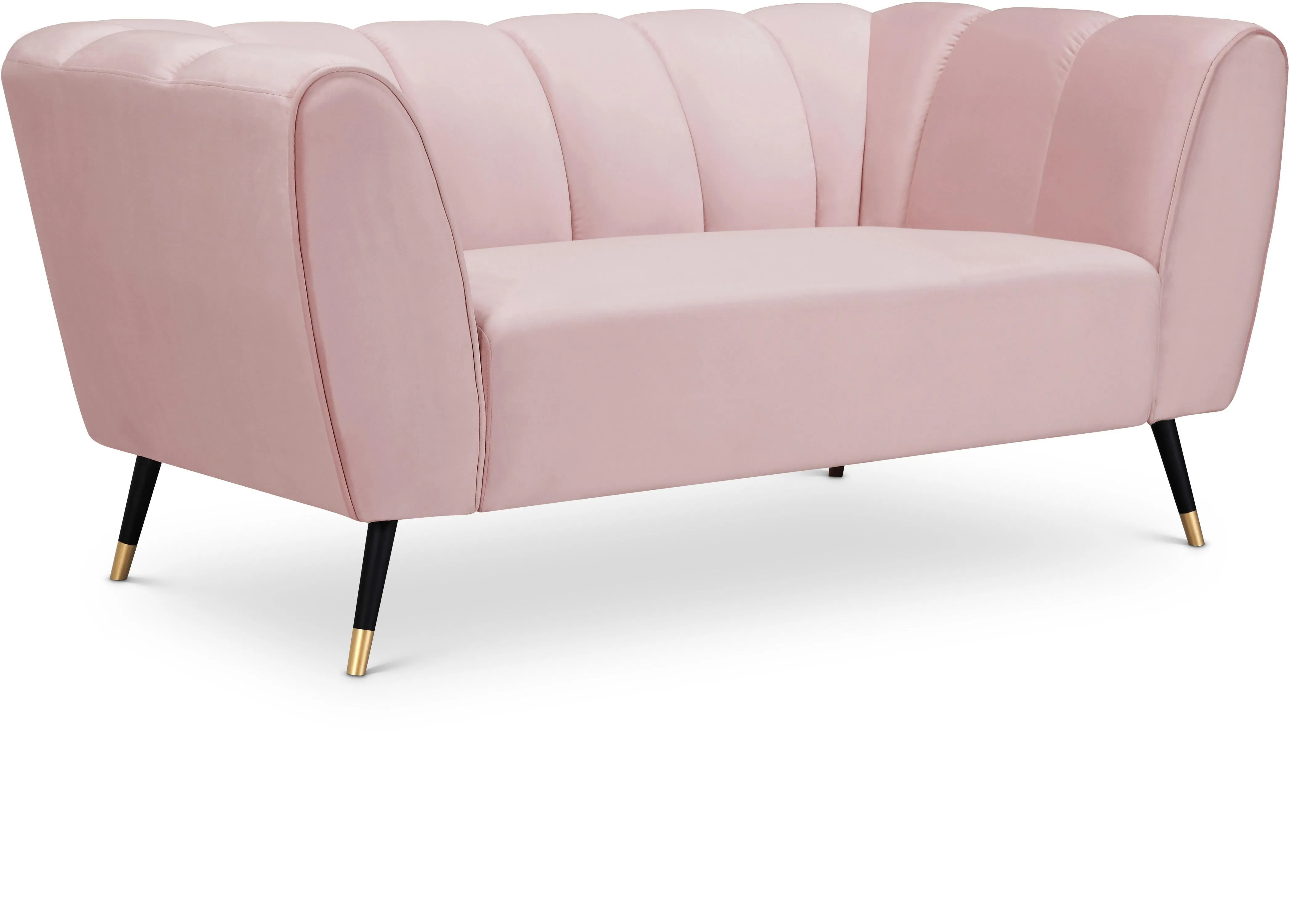 Beaumont Pink Velvet Loveseat