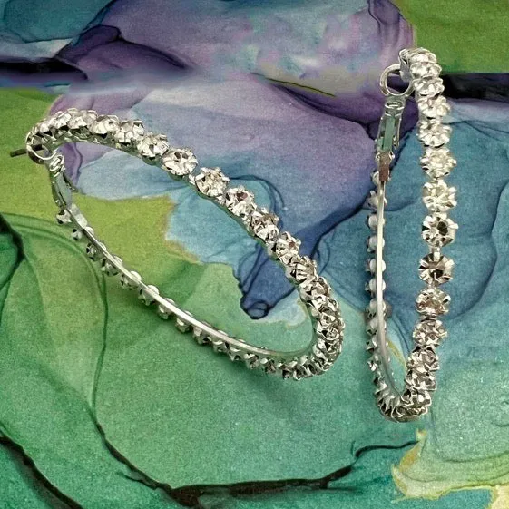 big crystal hoops