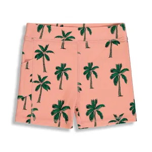 Birdz Palm Biker Short - Tropical Peach