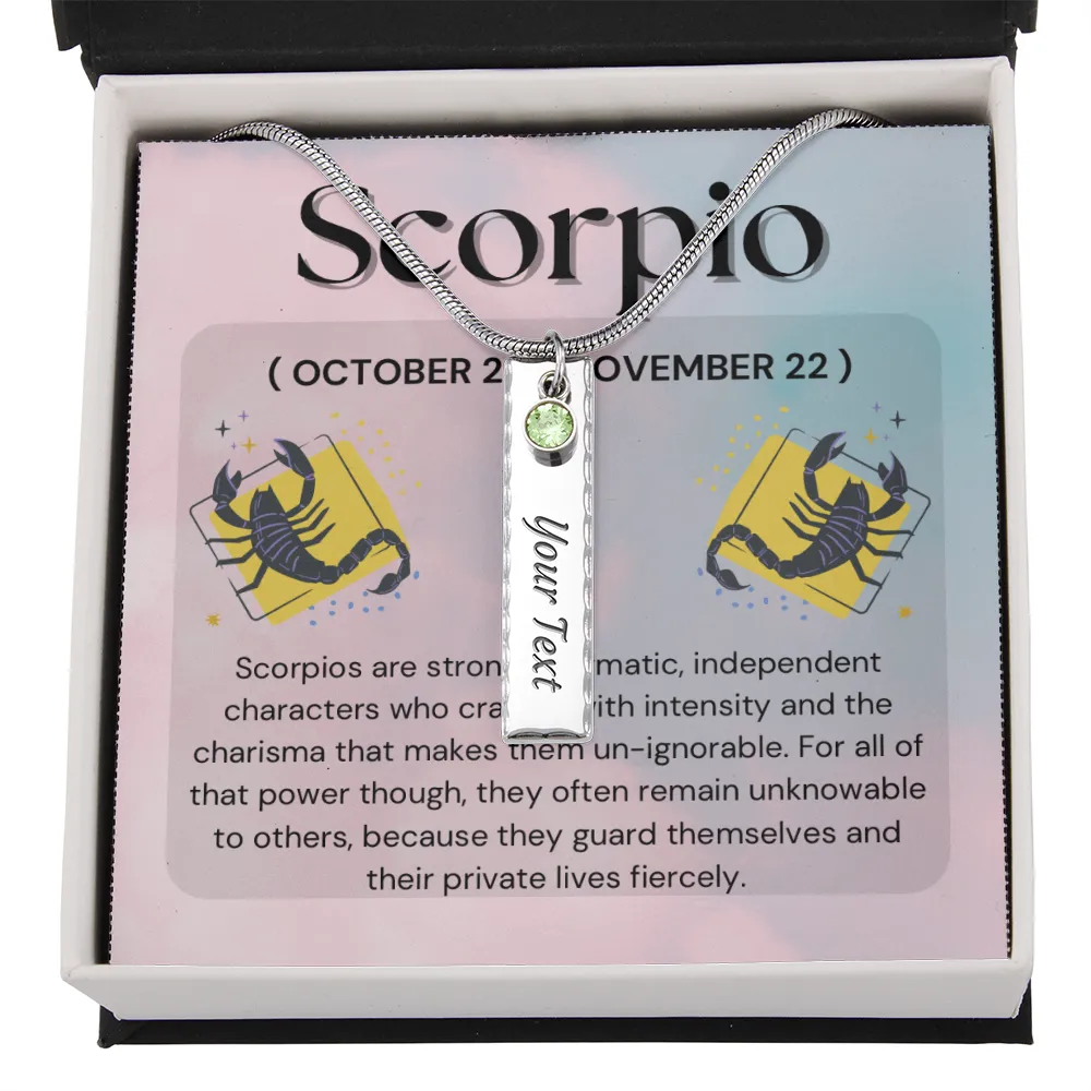 Birthstone Necklace-Scorpio