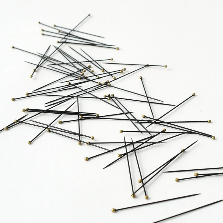 Black Enamelled Sewing Pins