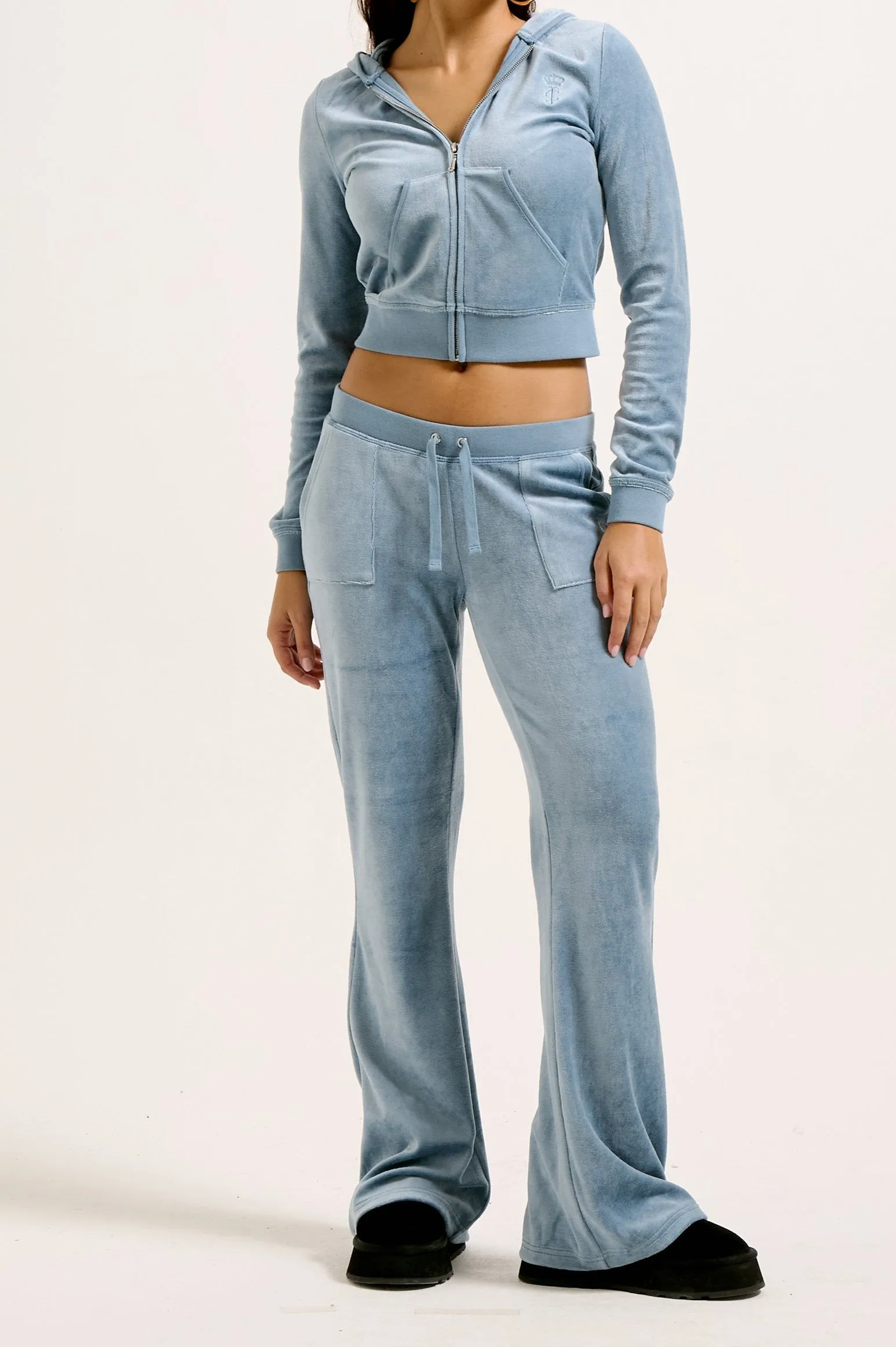 BLUESTONE  ULTRA LOW RISE BAMBOO VELOUR HERITAGE POCKETED BOTTOMS