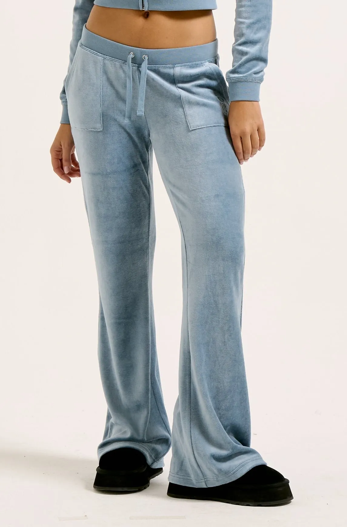 BLUESTONE  ULTRA LOW RISE BAMBOO VELOUR HERITAGE POCKETED BOTTOMS
