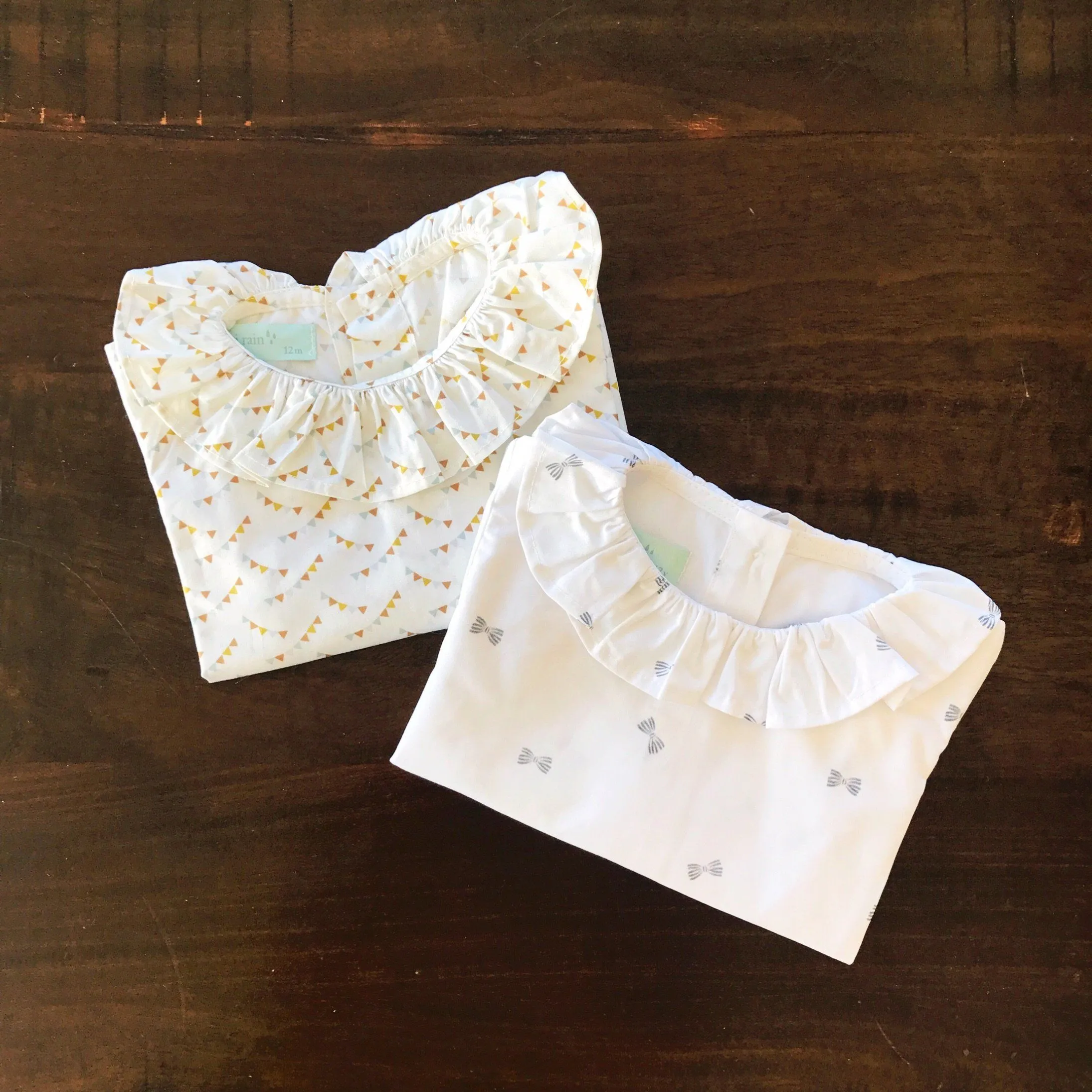 Bow Print Collared Blouse