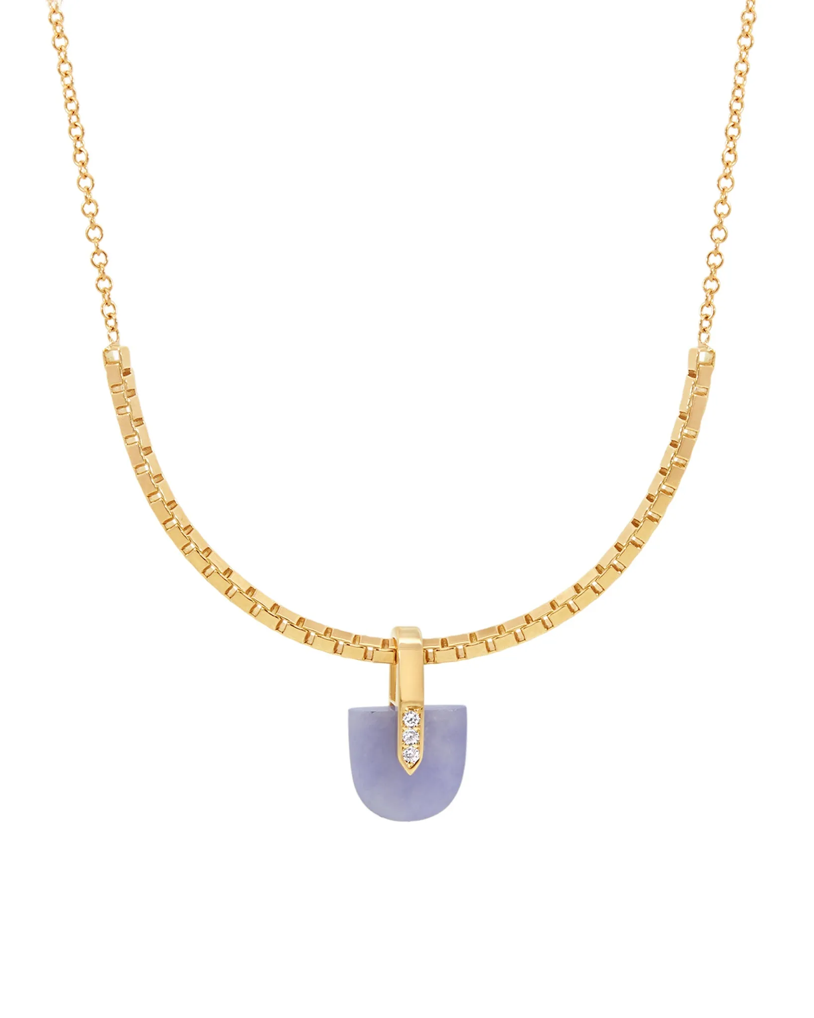 Brevity Pavé Mayan Lavender Jade Pendant
