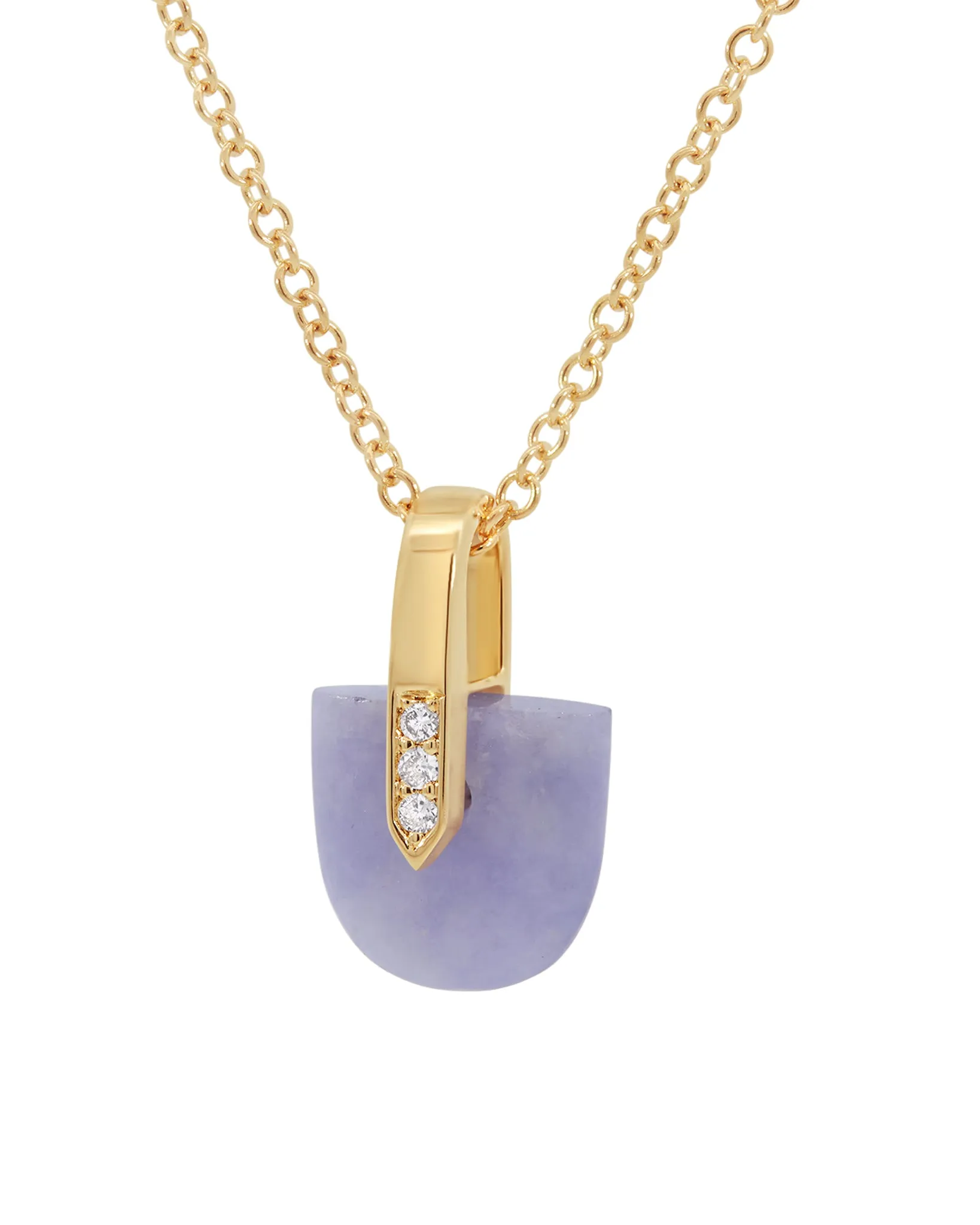 Brevity Pavé Mayan Lavender Jade Pendant