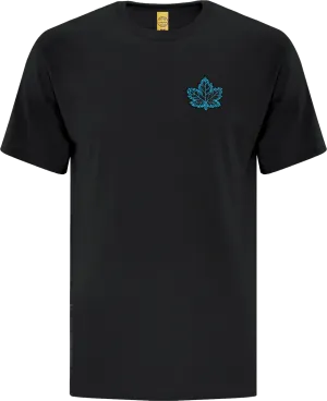 Canada Mighty Maple T-Shirt Black Bright Blue
