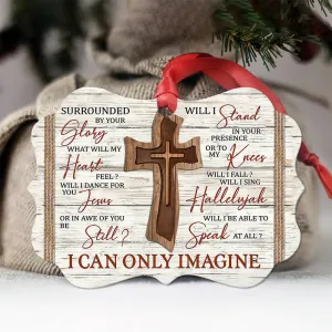 Christianartbag Ornament, Cross Imagine Faith, Christmas Ornament, Christmas Gift, Personalized Ornament.