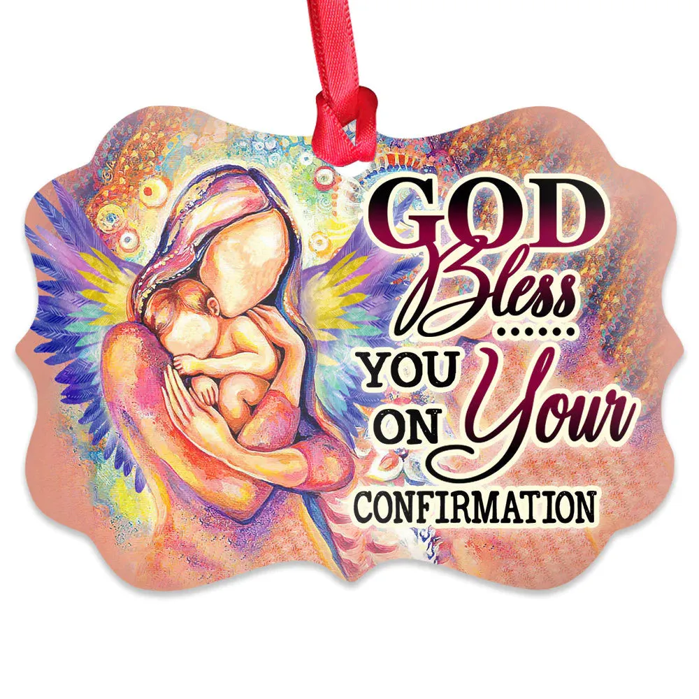 Christianartbag Ornament, God Bless You, Christmas Ornament, Christmas Gift, Personalized Ornament.