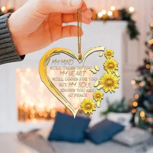 Christianartbag Ornament, Heart Sunflower Butterfly, Christmas Ornament, Christmas Gift, Personalized Ornament, CABOM01250923.