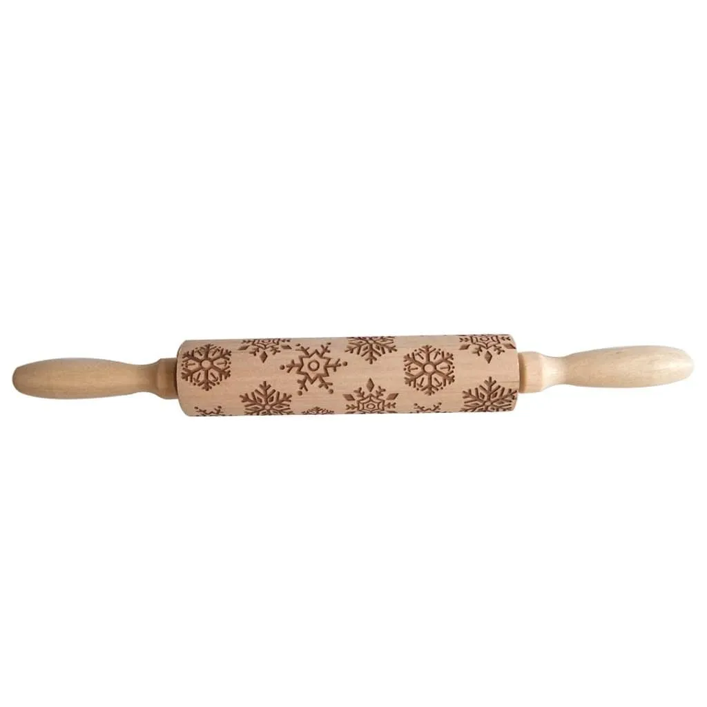 Christmas Embossing Rolling Pin