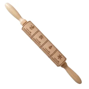 Christmas Embossing Rolling Pin