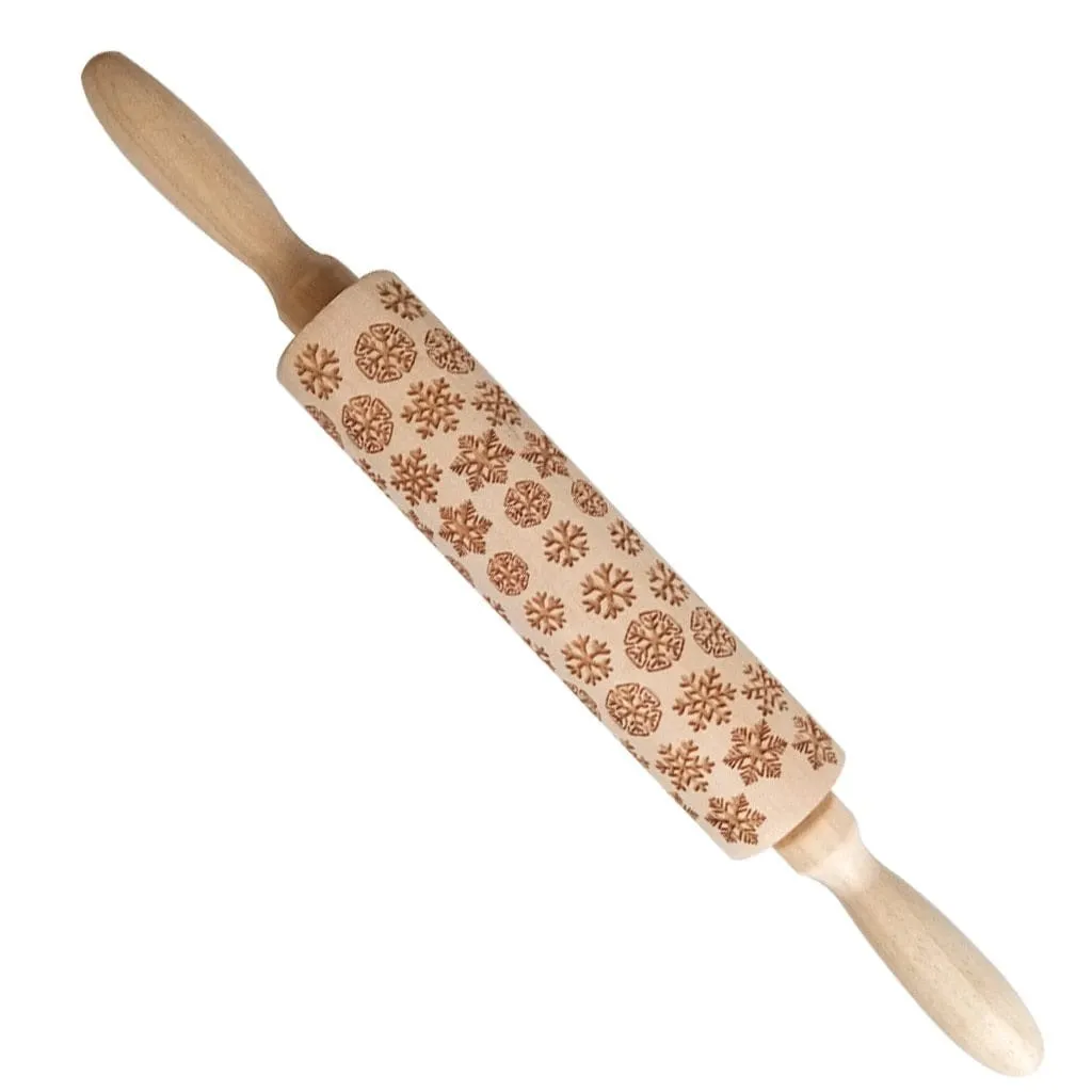 Christmas Embossing Rolling Pin