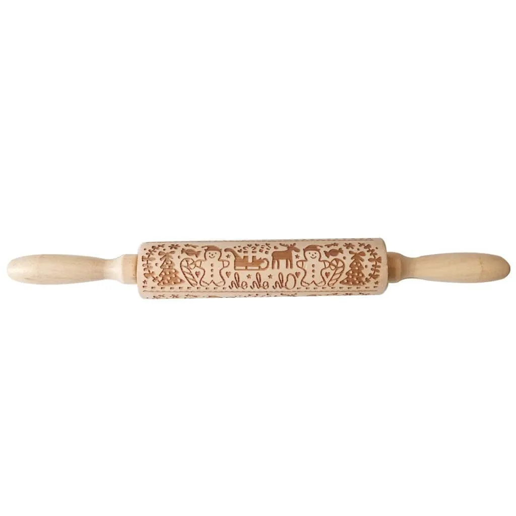 Christmas Embossing Rolling Pin