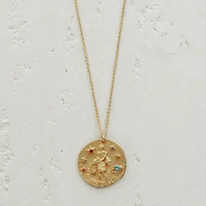 Constellation Aquarius Zodiac Sign Pendant Necklace