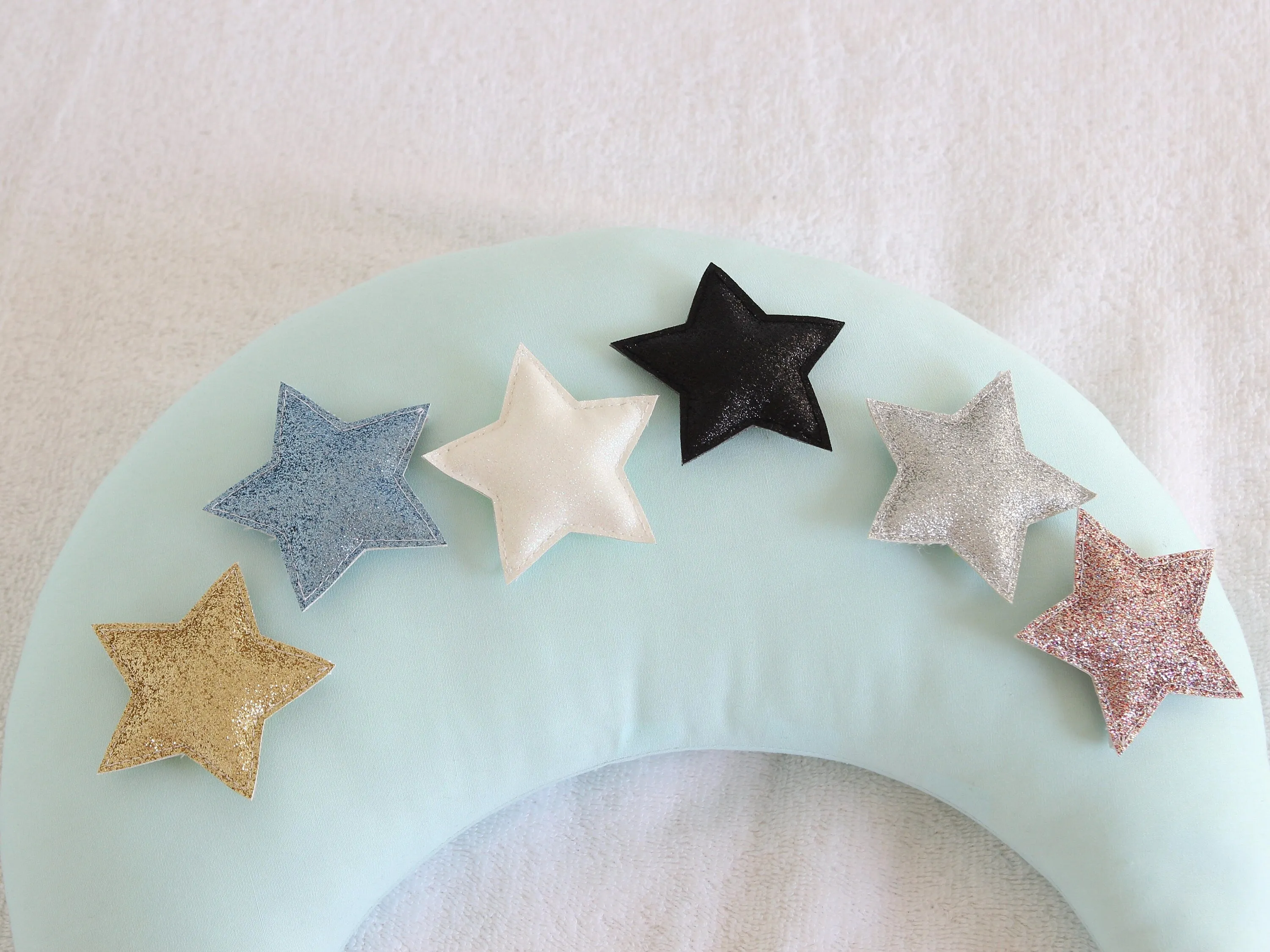 Crescent Moon Pillow (8 colors) with Star
