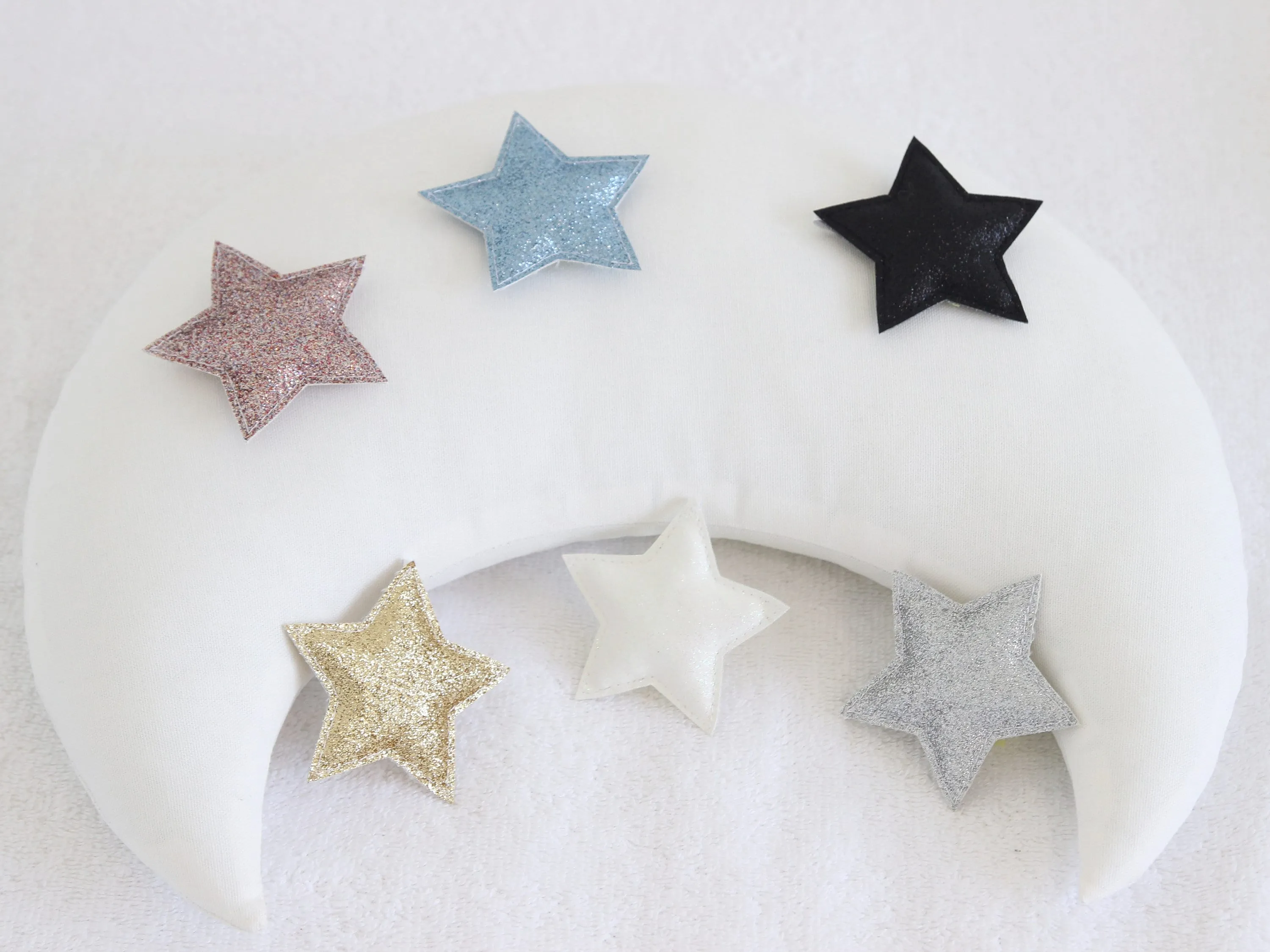 Crescent Moon Pillow (8 colors) with Star