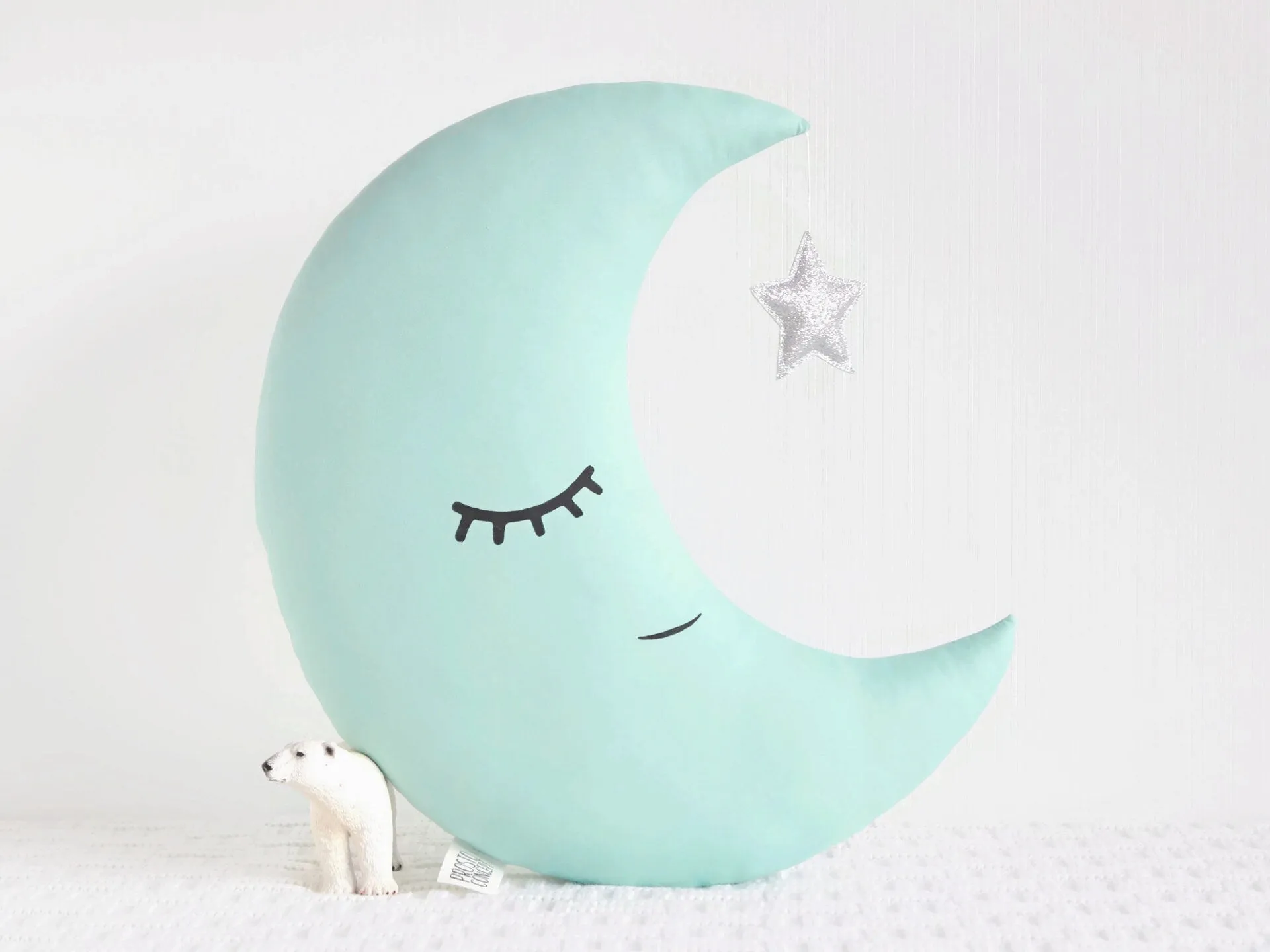 Crescent Moon Pillow (8 colors) with Star