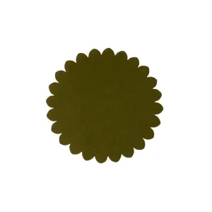 Crest Merino Wool Trivet 10" - Moss