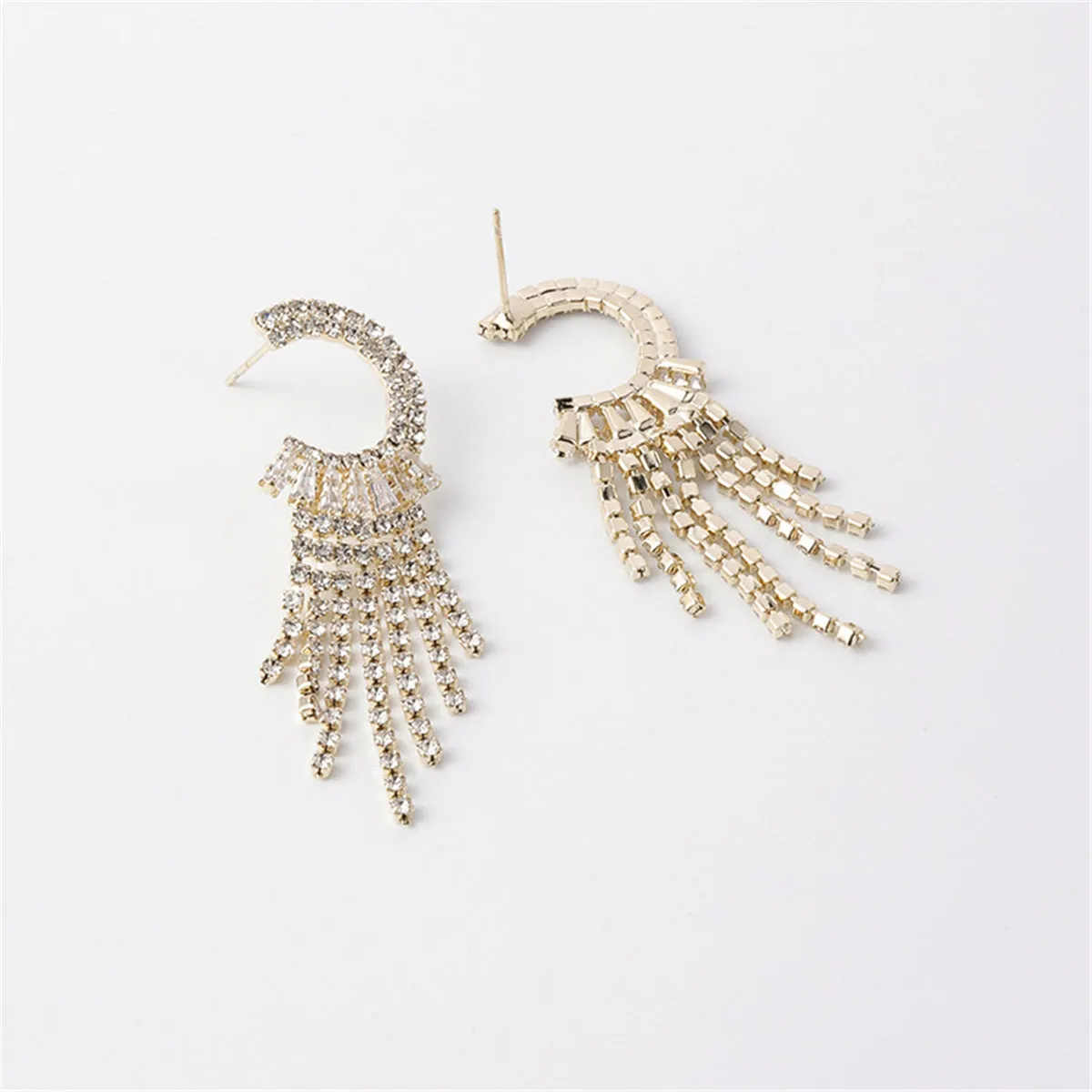 Crystal & Cubic Zirconia Tassel Drop Earrings