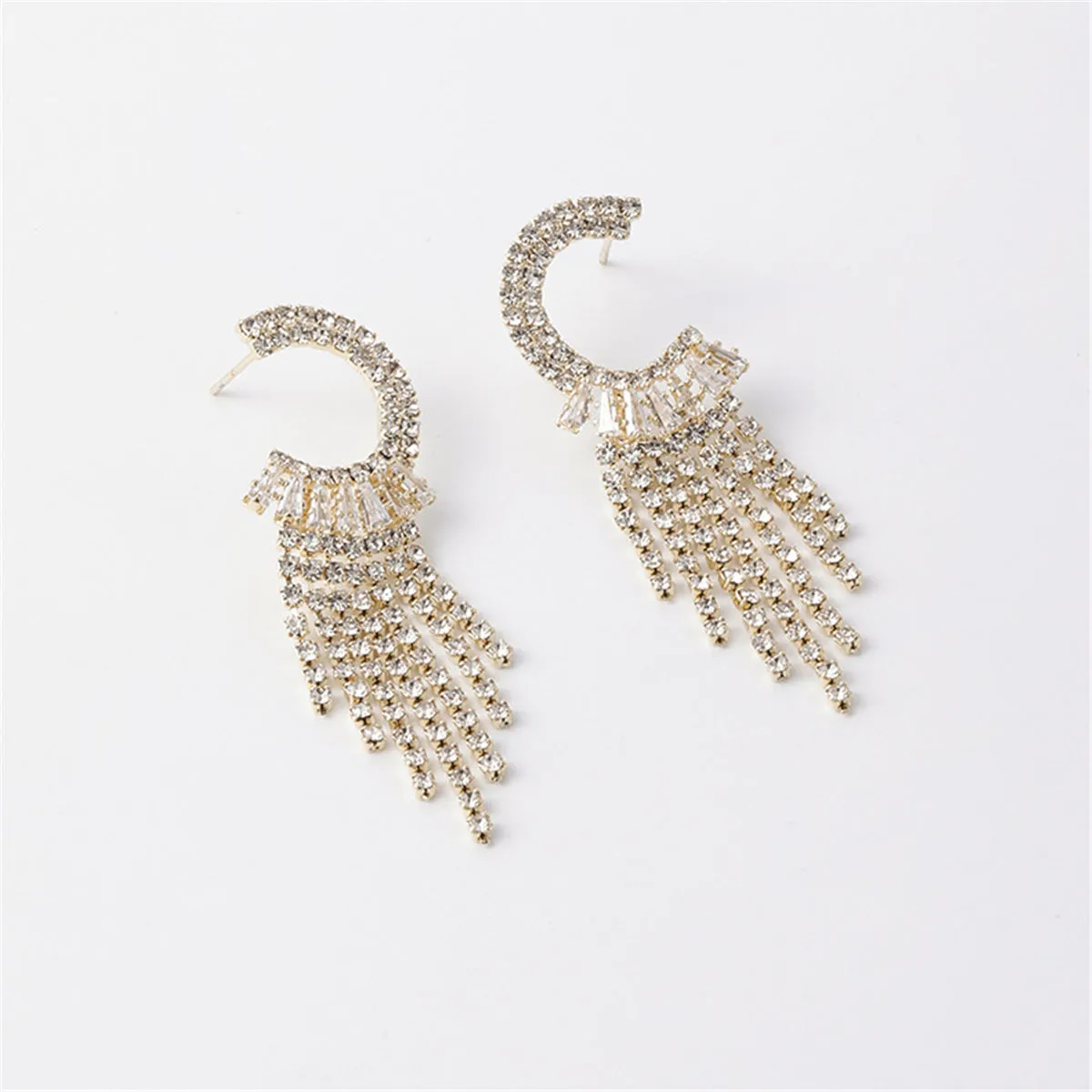 Crystal & Cubic Zirconia Tassel Drop Earrings