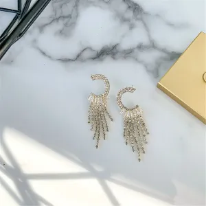 Crystal & Cubic Zirconia Tassel Drop Earrings