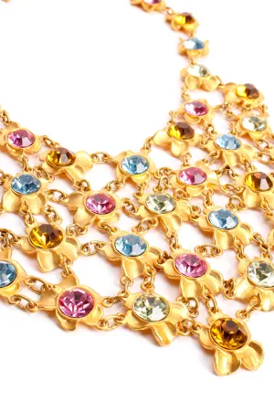 Crystal Blossom Bib Necklace