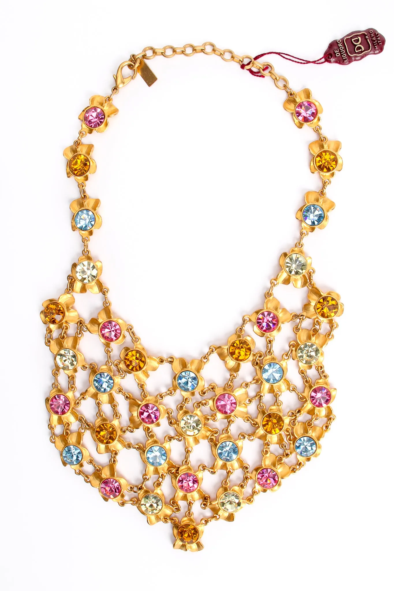 Crystal Blossom Bib Necklace
