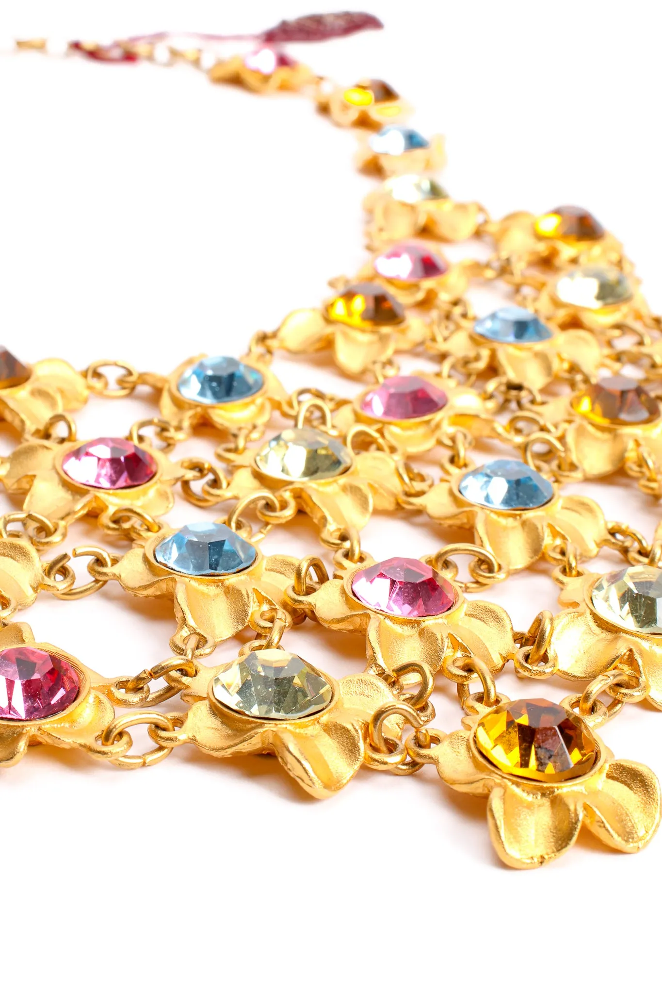 Crystal Blossom Bib Necklace